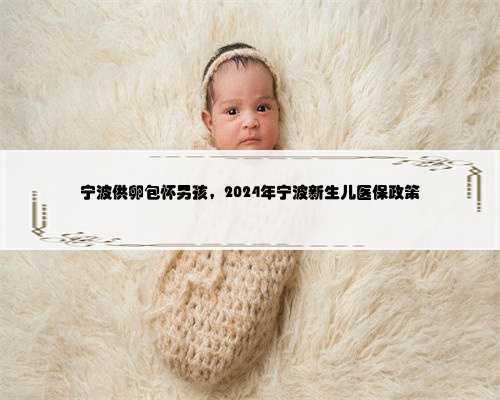 宁波供卵包怀男孩，2024年宁波新生儿医保政策